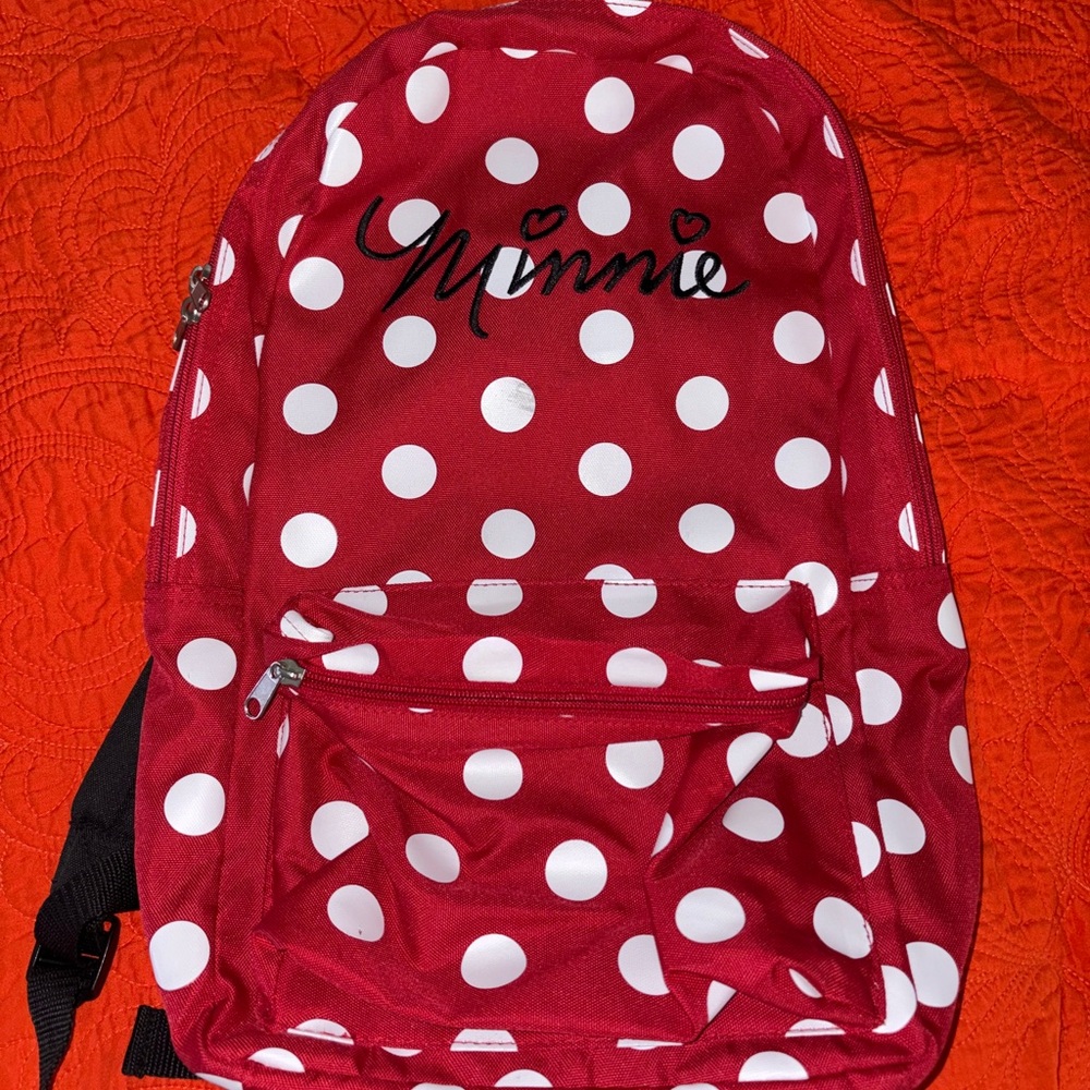 Minnie Mouse Backpack w/ Attachable Hoodie Ears